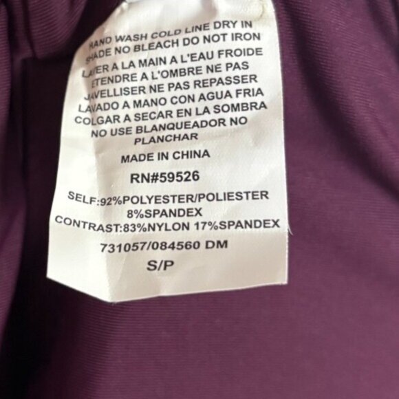 BECCA Women's Standard Muse One Piece Swimsuit High Neck Mesh Burgundy Small NWT - Picture 8 of 8